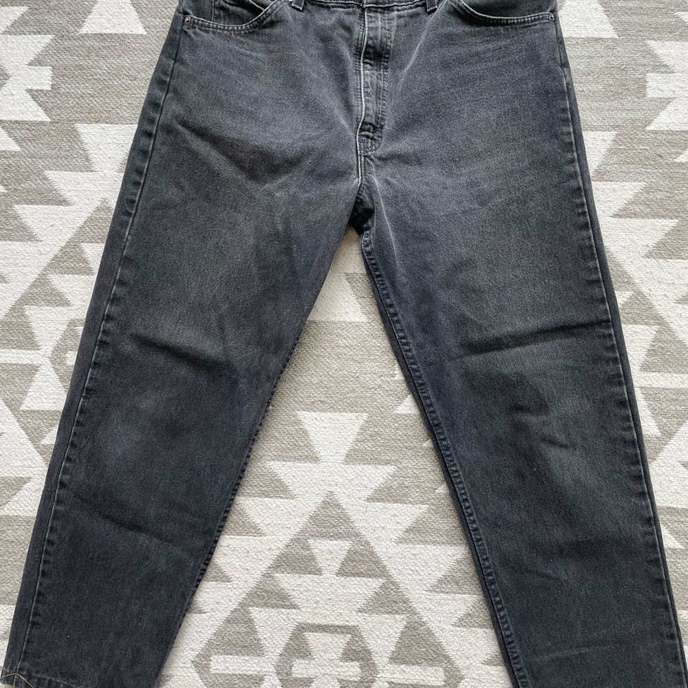 Men's Black Levi Orange Tabs 550 36x30